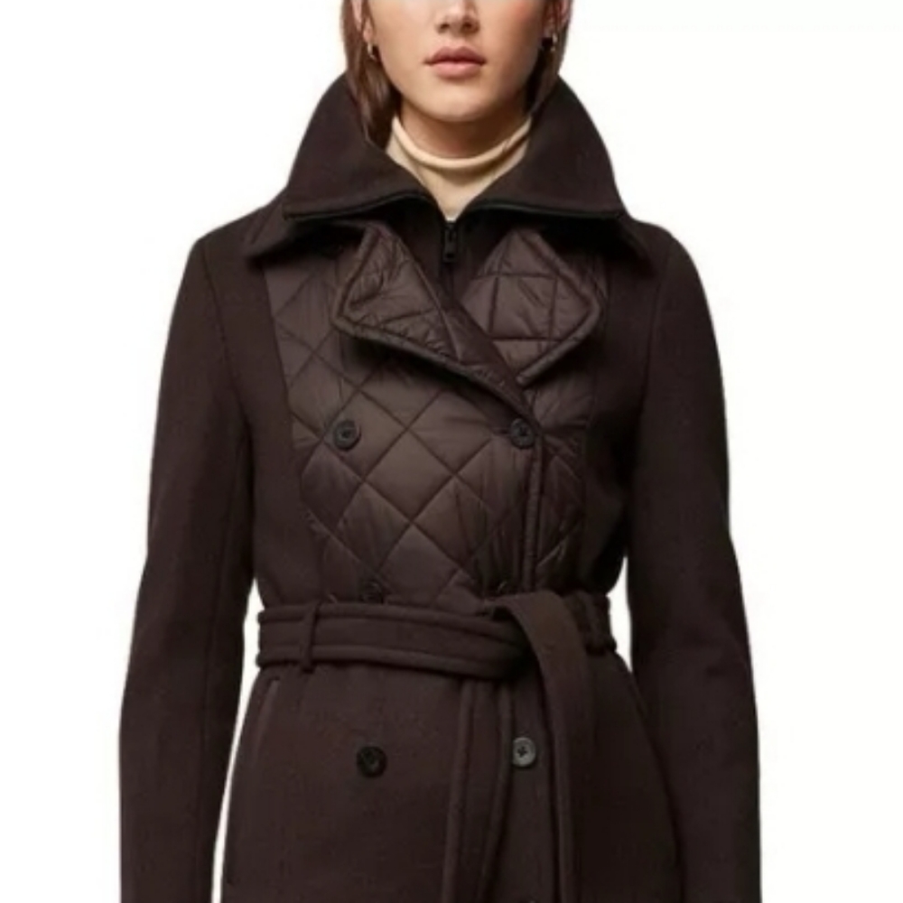 Soia & Kyo warm coat! Luxurious chocolate color size XL.